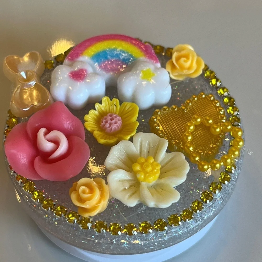 Colorful Floral and Rainbow Phone Grip